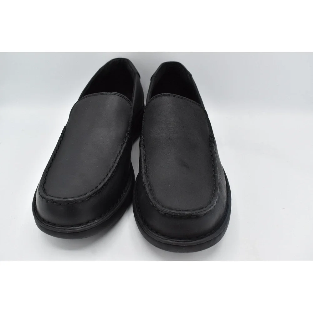 Born Mariner Loafers Mens 10.5 Black Full Grain Leather Slip On Moc Toe Shoe NEW